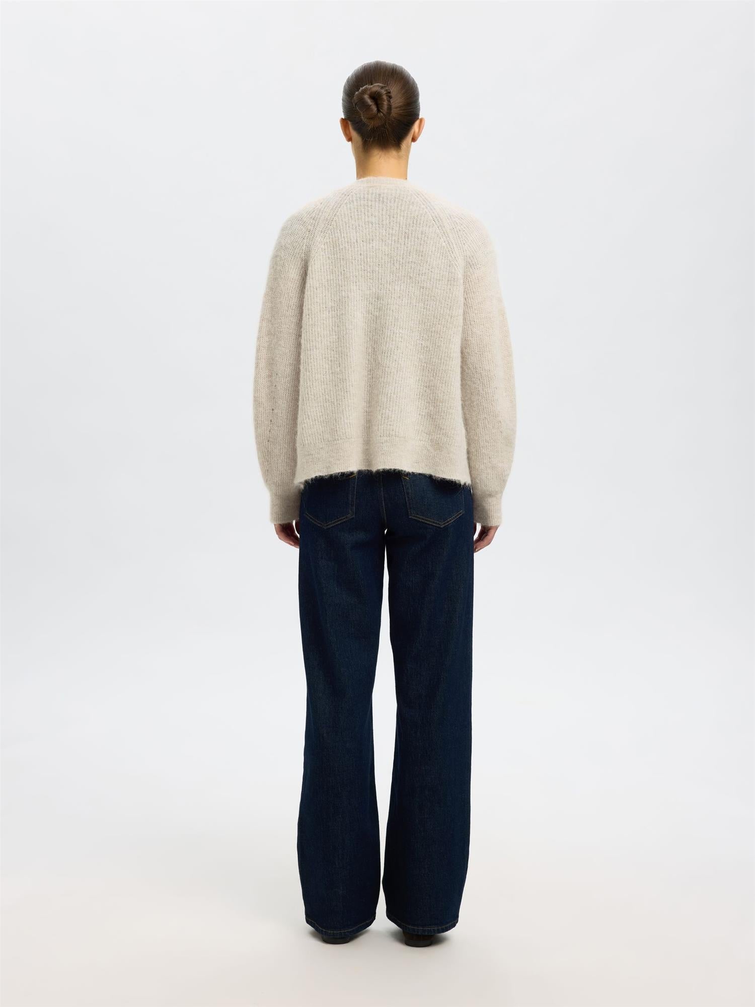 SLFLulu Ls Knit Short Cardigan-birch