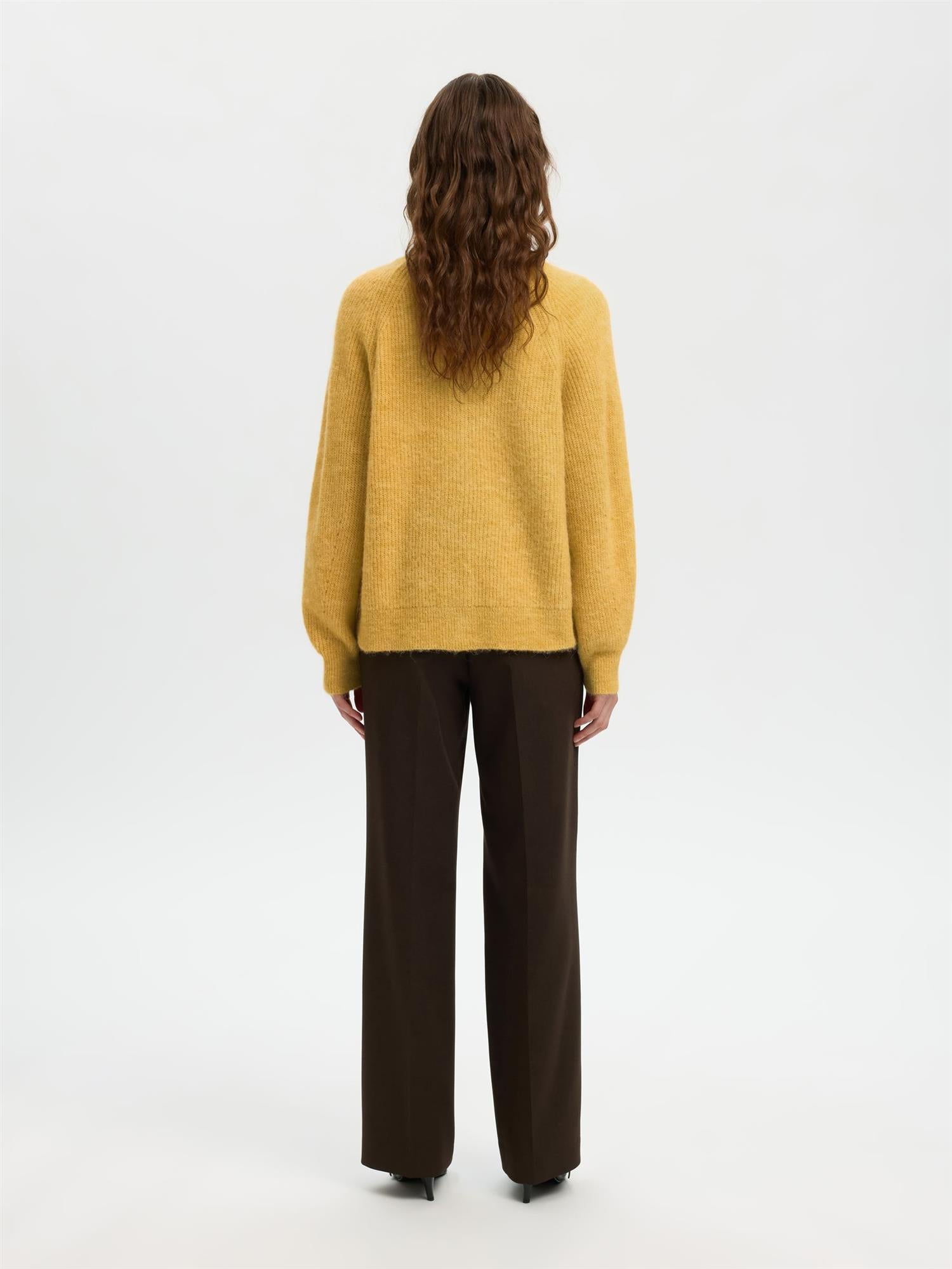 SLFLulu Ls Knit Short Cardigan-ochre