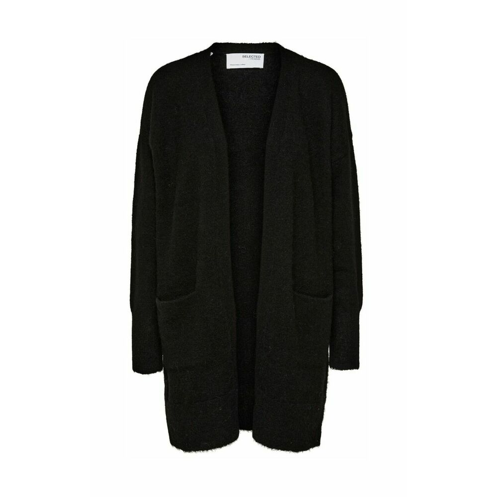 SLFLULU New Ls Knit Long Cardigan-black