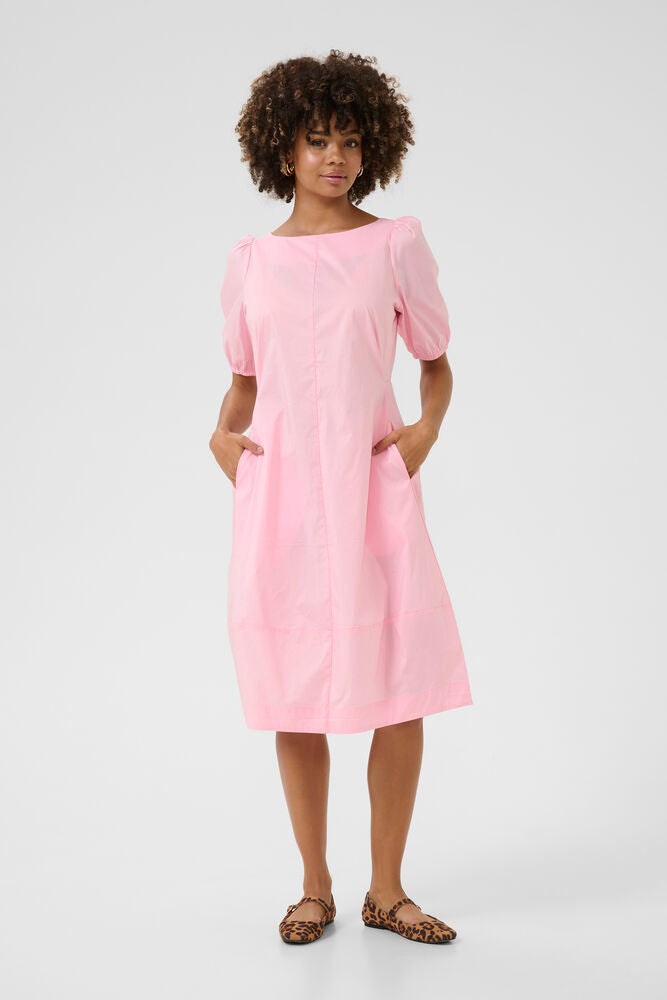 Cuantoinett SS o'neck Dress-pink