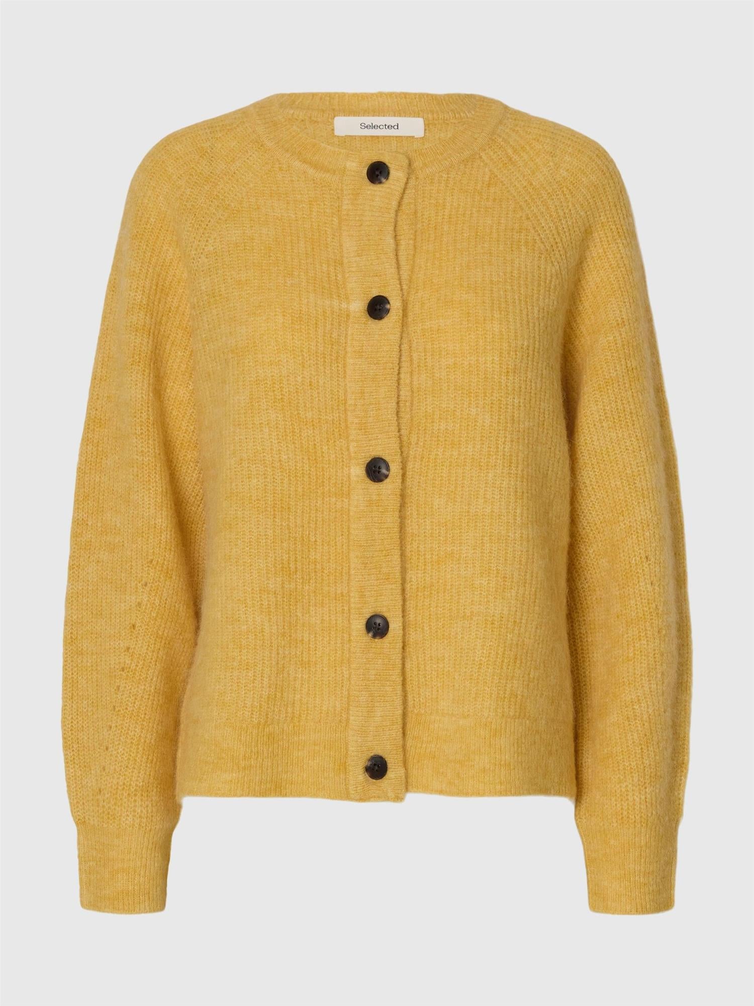 SLFLulu Ls Knit Short Cardigan-ochre