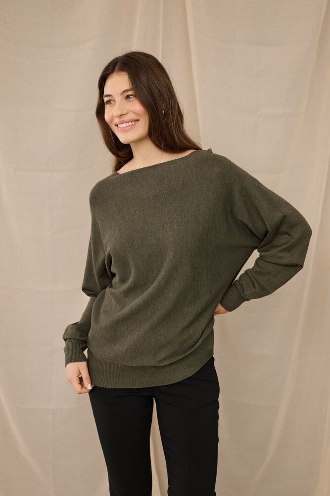 CUannemarie Batwing jumper-olive night