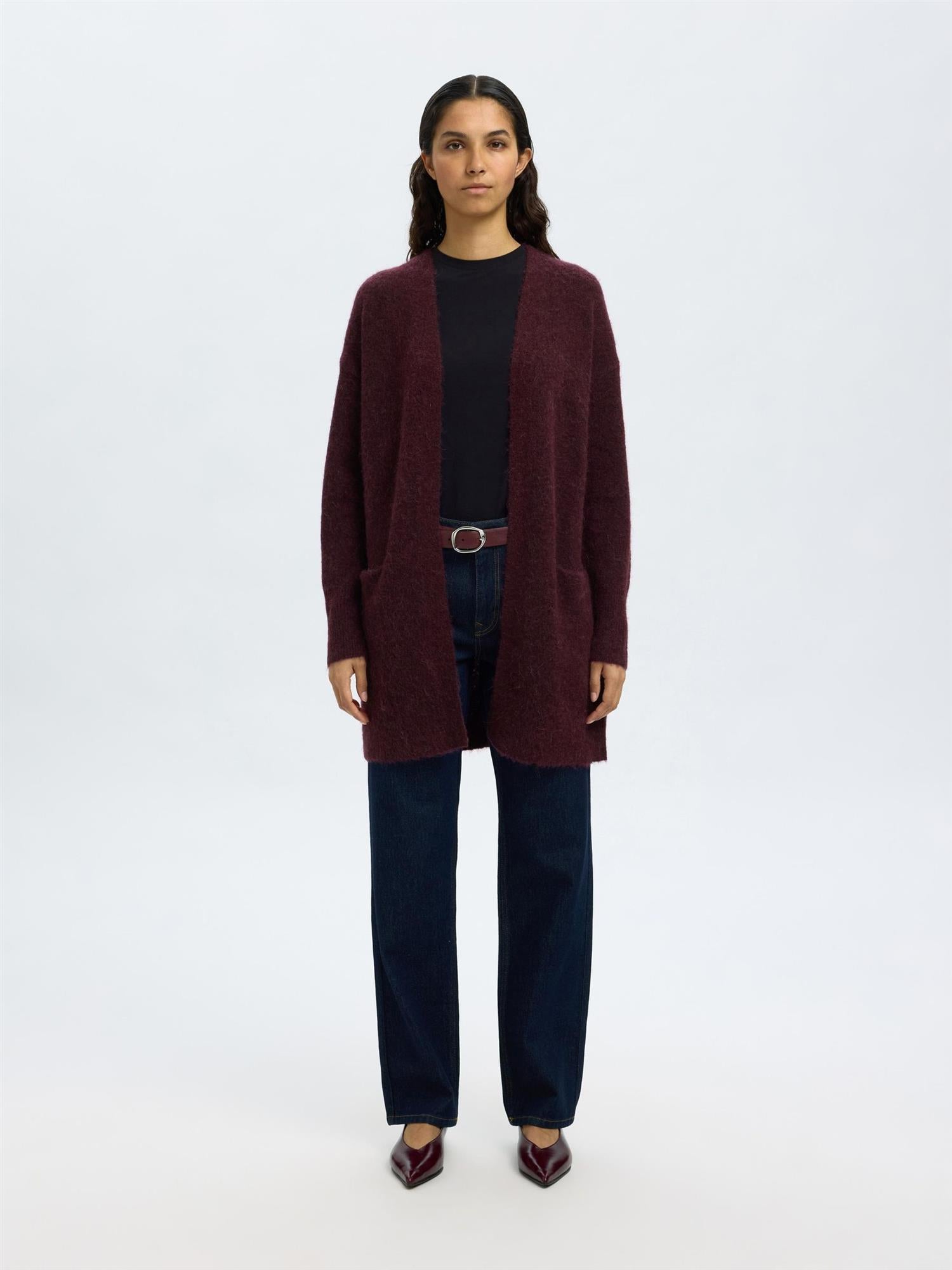 SLFLULU New Ls Knit Long Cardigan-fig