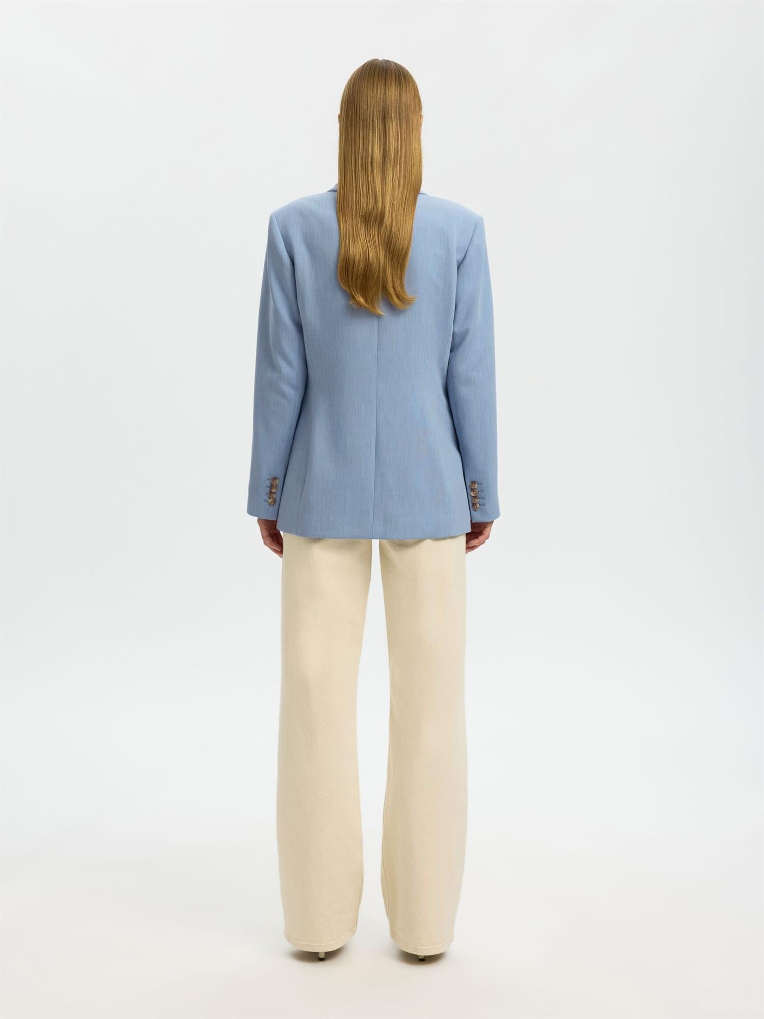 SLFRita Ls Classic Blazer -Dusty blue