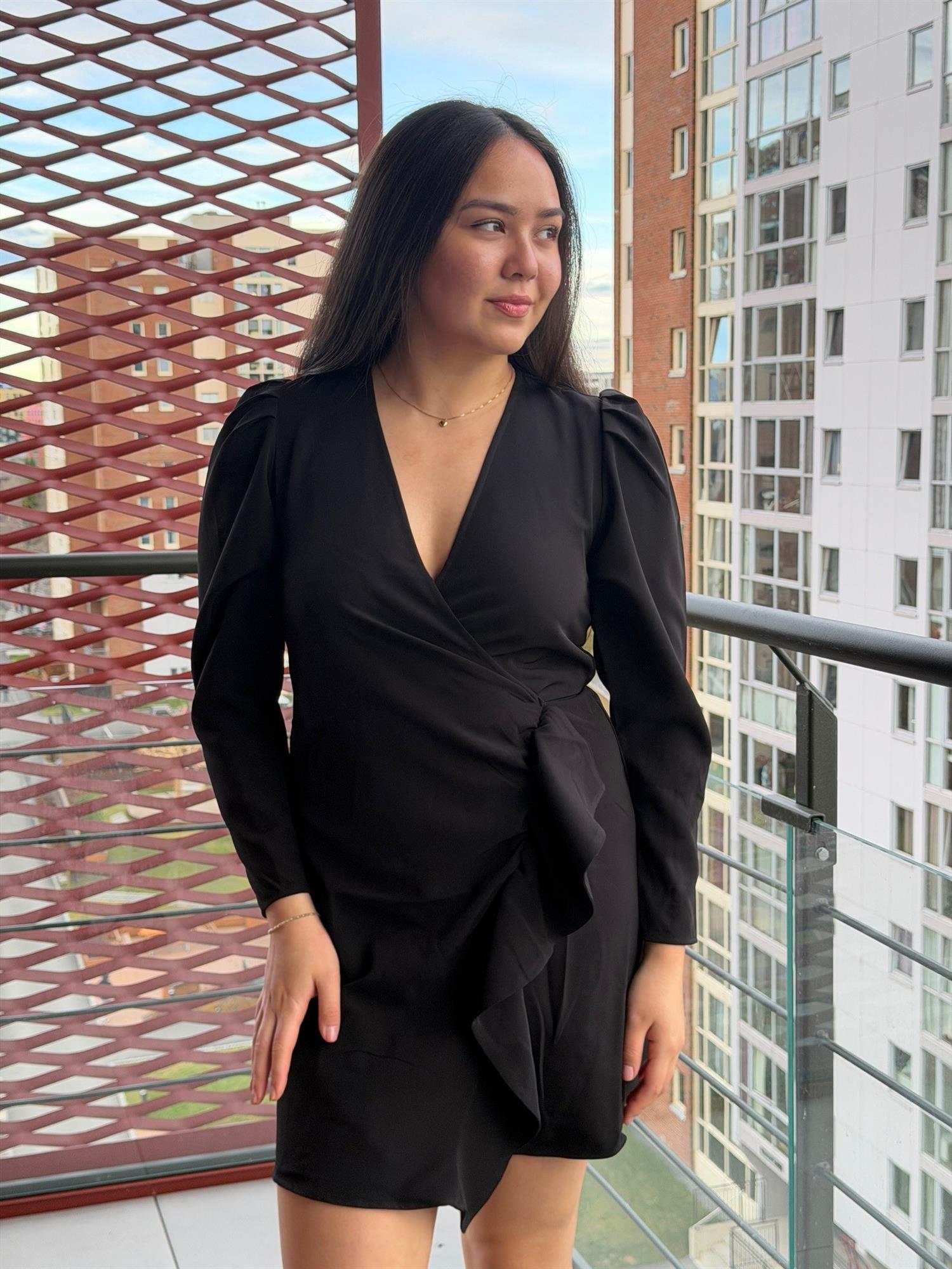 SLSine LS Short Ruffle Dress