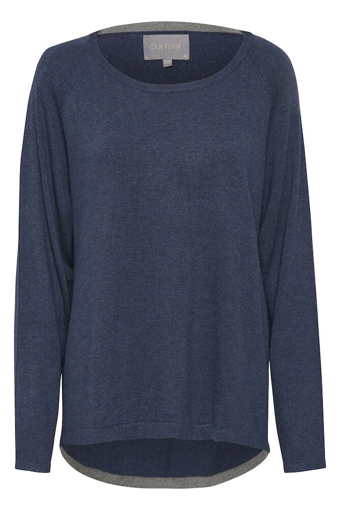 Annemarie Solid Jumper-blue iris melange