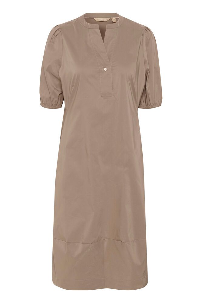 CUantoinett SS Placket Dress - pine bark