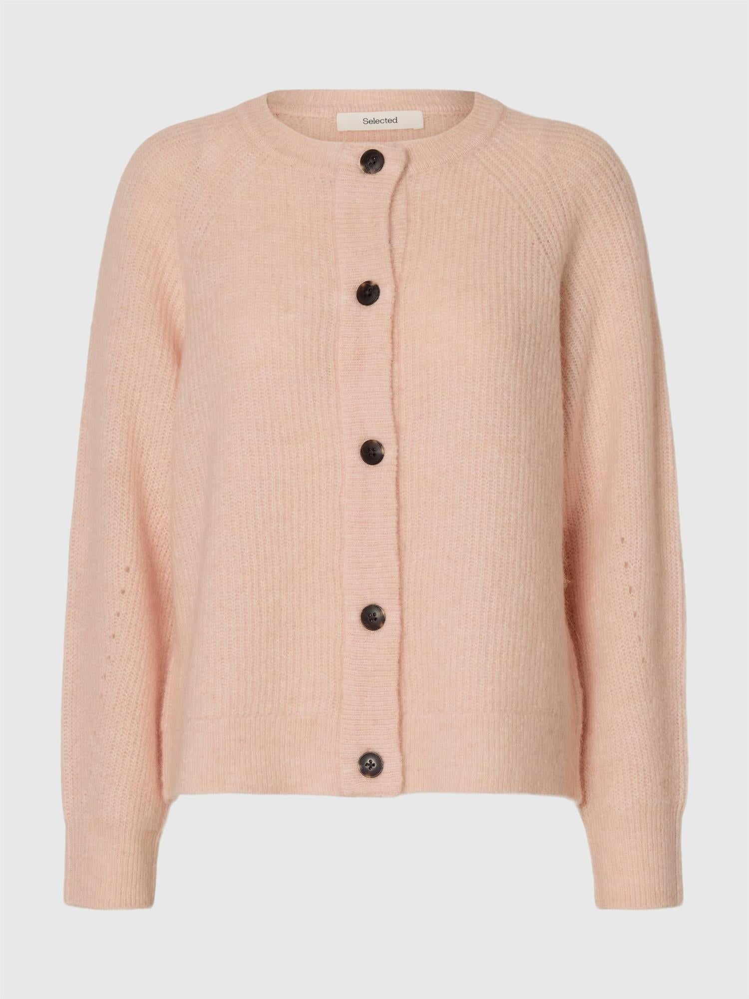 Deilig cardigan i en nydelig lys rosa vårfarge, kan brukes til både kjole og bukser. 