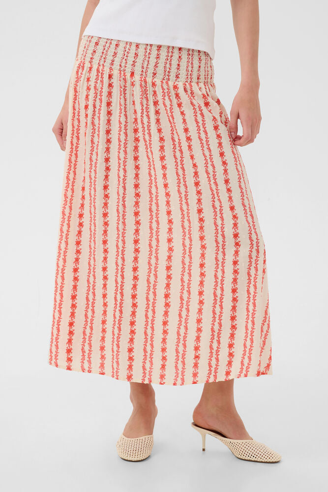 CUhollie Skirt coral/white