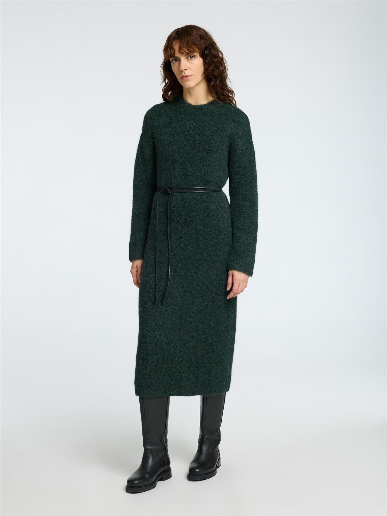 SLFGabella LS Knit O'neck Dress-scarab