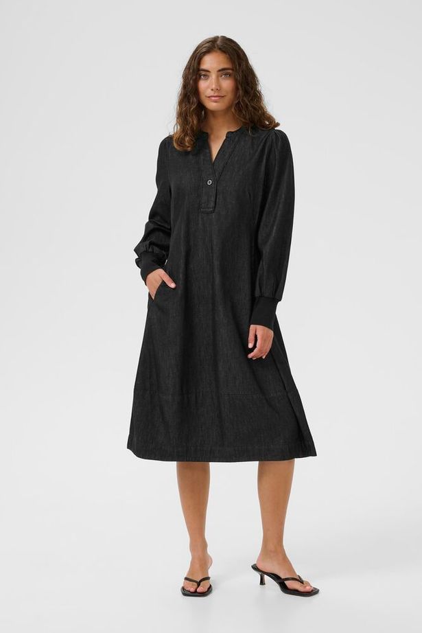 Cuallura Arpa Rib Dress - black wash