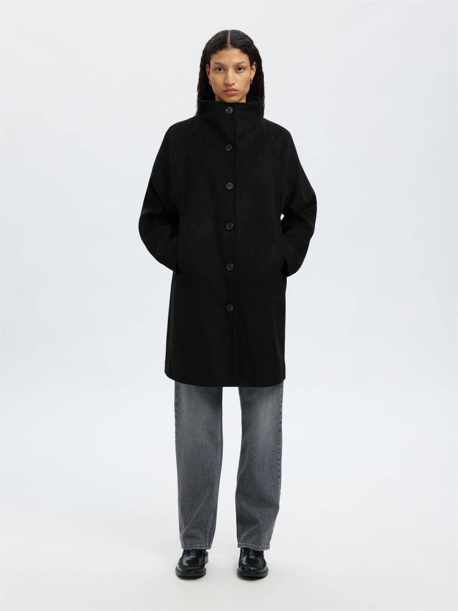 SLFVinni Wool Coat-black