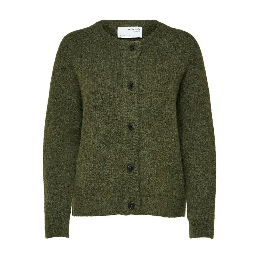 SLFLulu Ls Knit Short Cardigan-kalamata