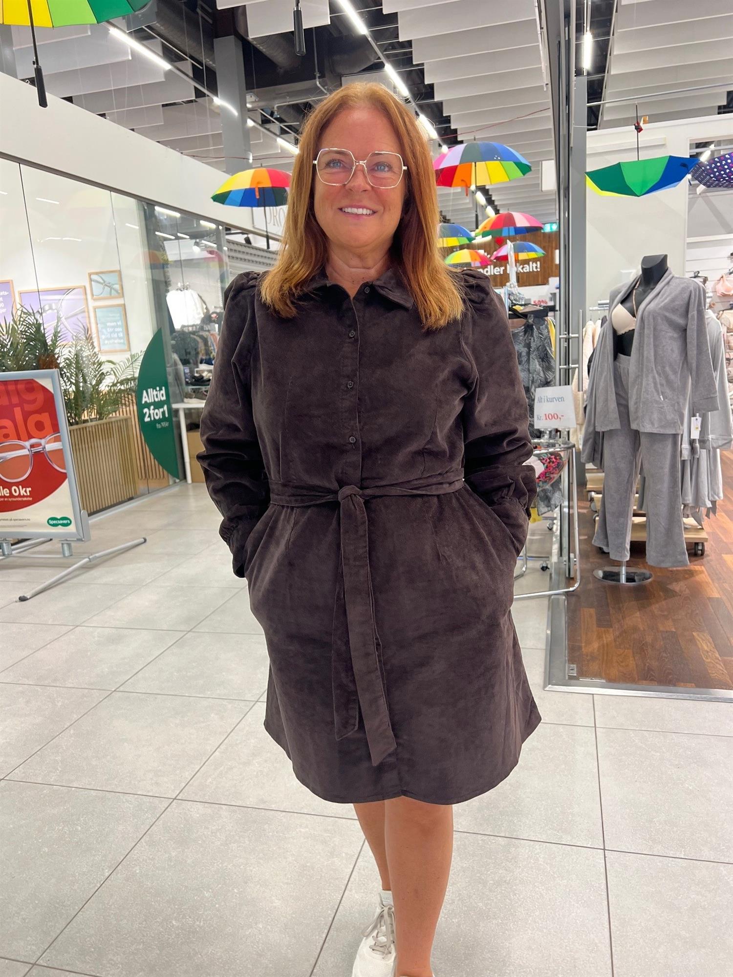 SLFRuna Short Corduroy dress-chocolate torte