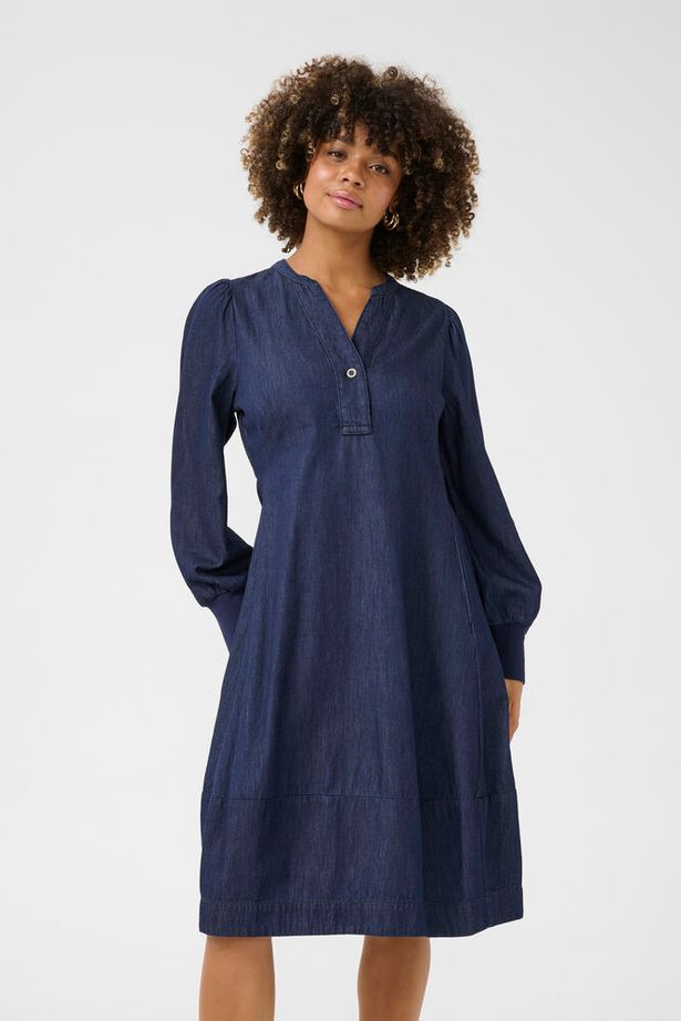 Cuallura Arpa Rib Dress - rinse wash